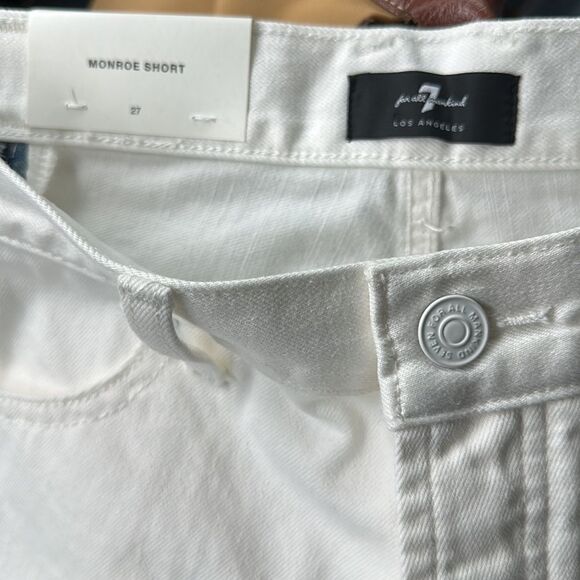 NEW 7 FOR ALL MANKIND
Monroe Colorblock Cut Off Denim Shorts - Picture 7 of 10